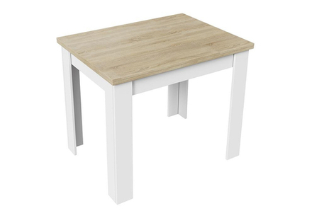 Стол деревянный Woodville Промо Тип 3 белый, дуб сонома светлый