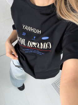 Футболка женская артикул 703 цвет "чёрный"