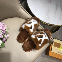 Louis Vuitton Fur Slide