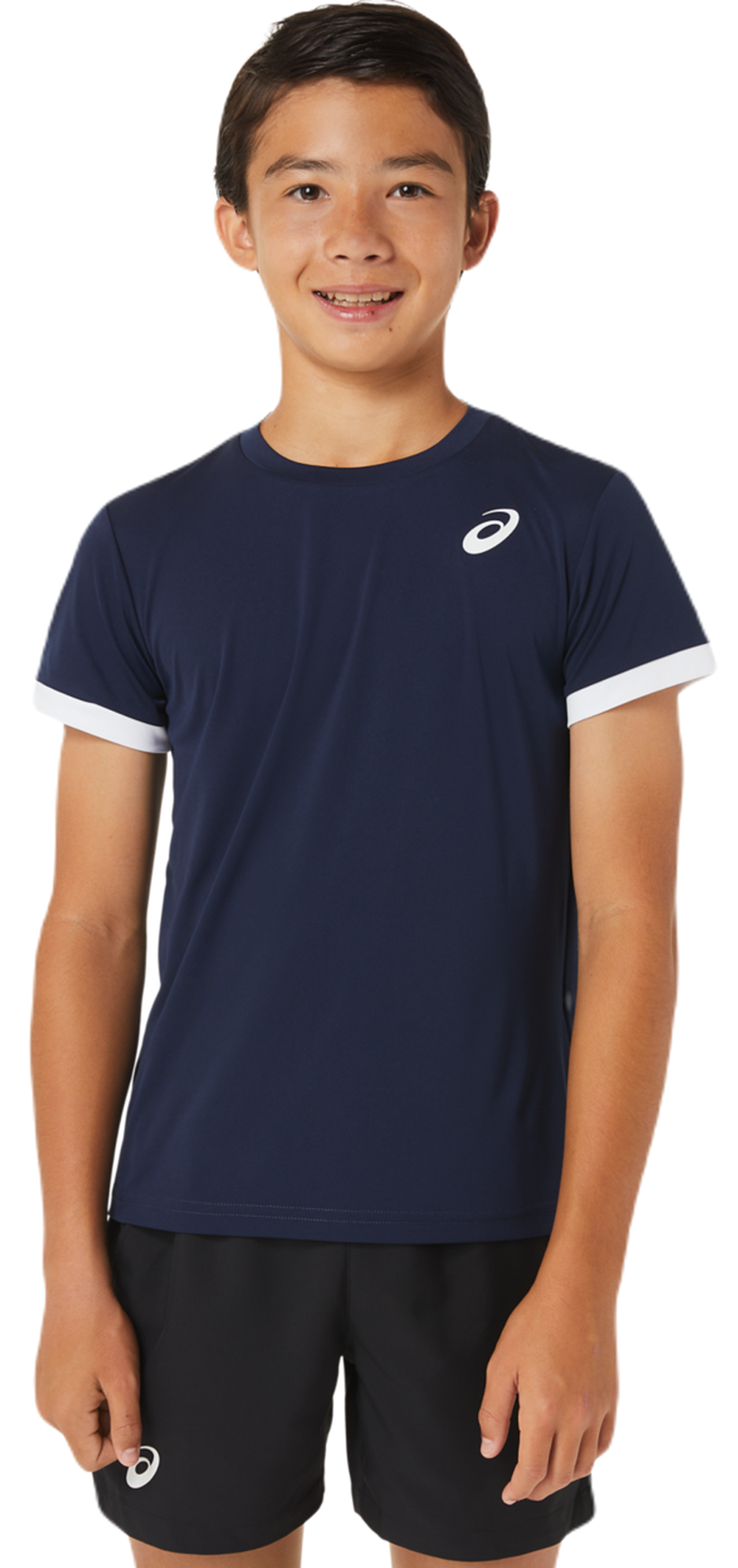 Детская теннисная футболка Asics Boys Tennis Short Sleeve Top - midnight/brilliant white