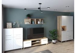 Комод Мариус М-07 дуб баррик / белый матовый