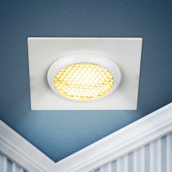 Встраиваемый светильник алюминиевый ЭРА KL110 WH MR16 GU5.3 белый матовый | Алюминиевые встраиваемые светильники