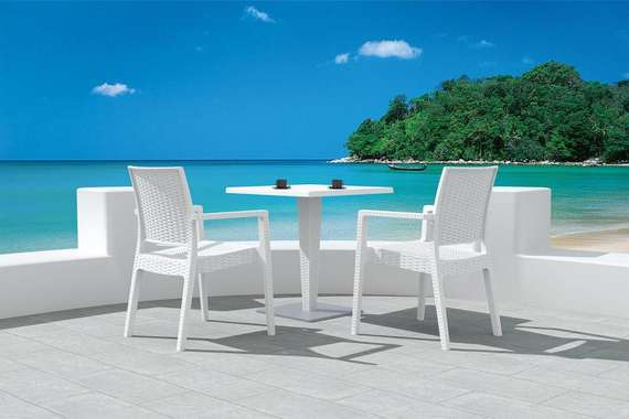 Пластиковое кресло Ibiza белое