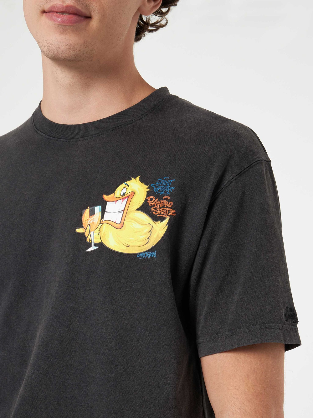 Футболка MC Saint Barth TSHIRT DUCKY PAPERO 00 черный апероль