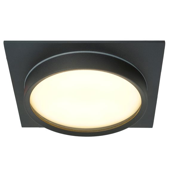 Светильник встраиваемый Feron DL705 потолочный GX70 черный квадрат IP44 51108