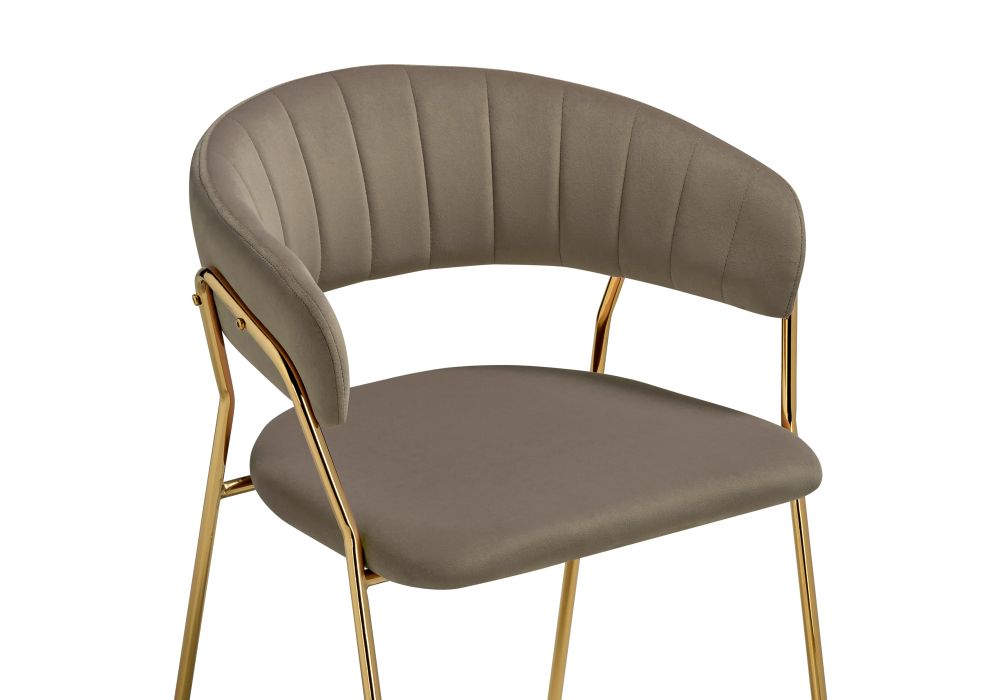 Стул на металлокаркасе Kamelia 1 cappuccino / gold