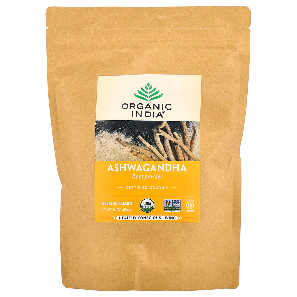 Organic India, Порошок из корня ашваганды, 454 г (16 унций)