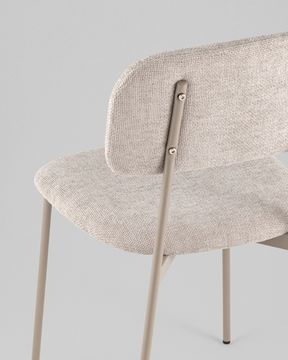 Стул Chao серая ткань, серые ножки металл 