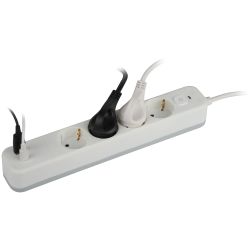 Сетевой фильтр ЭРА USF-4es-1,5m-2xUSBAC-W с базовой защитой с заземлением с выключателем 4 розетки+2xUSBA+C2,4A 1,5м 10А | Сетевые фильтры