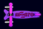 Самокат Mini Micro Deluxe Glow (светящийся) LED морозный розовый