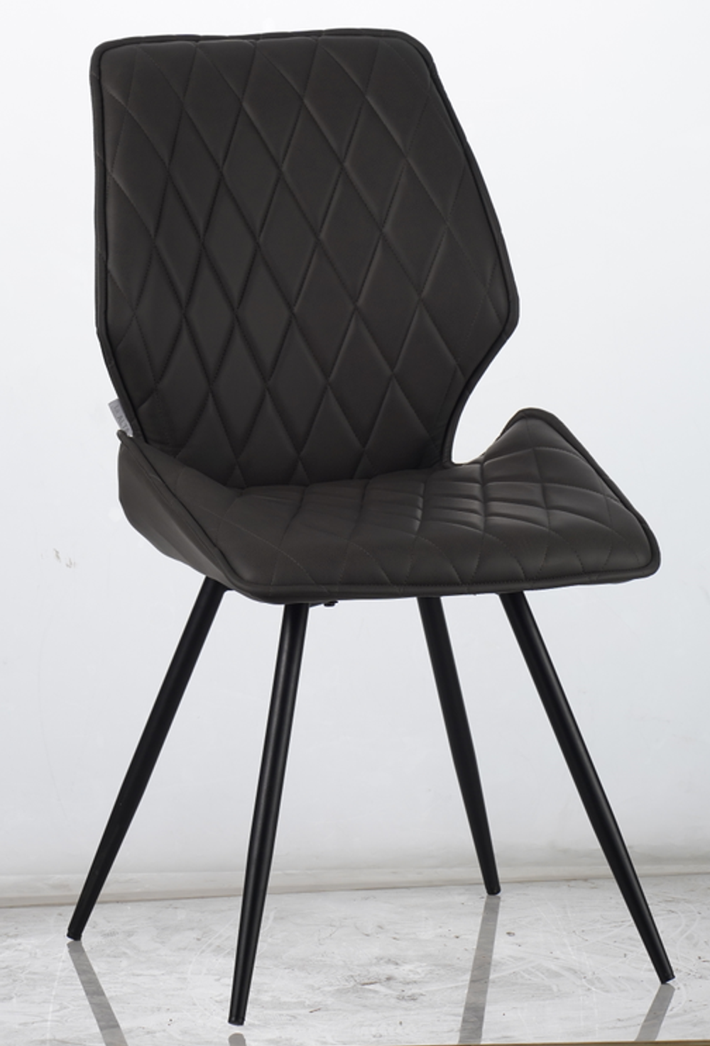 Стул LA ALTA OSTIN велюр серый, каркас круглый черный