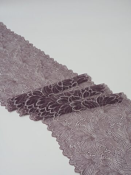 Эластичное кружево крокус с молочным ширина 22 см