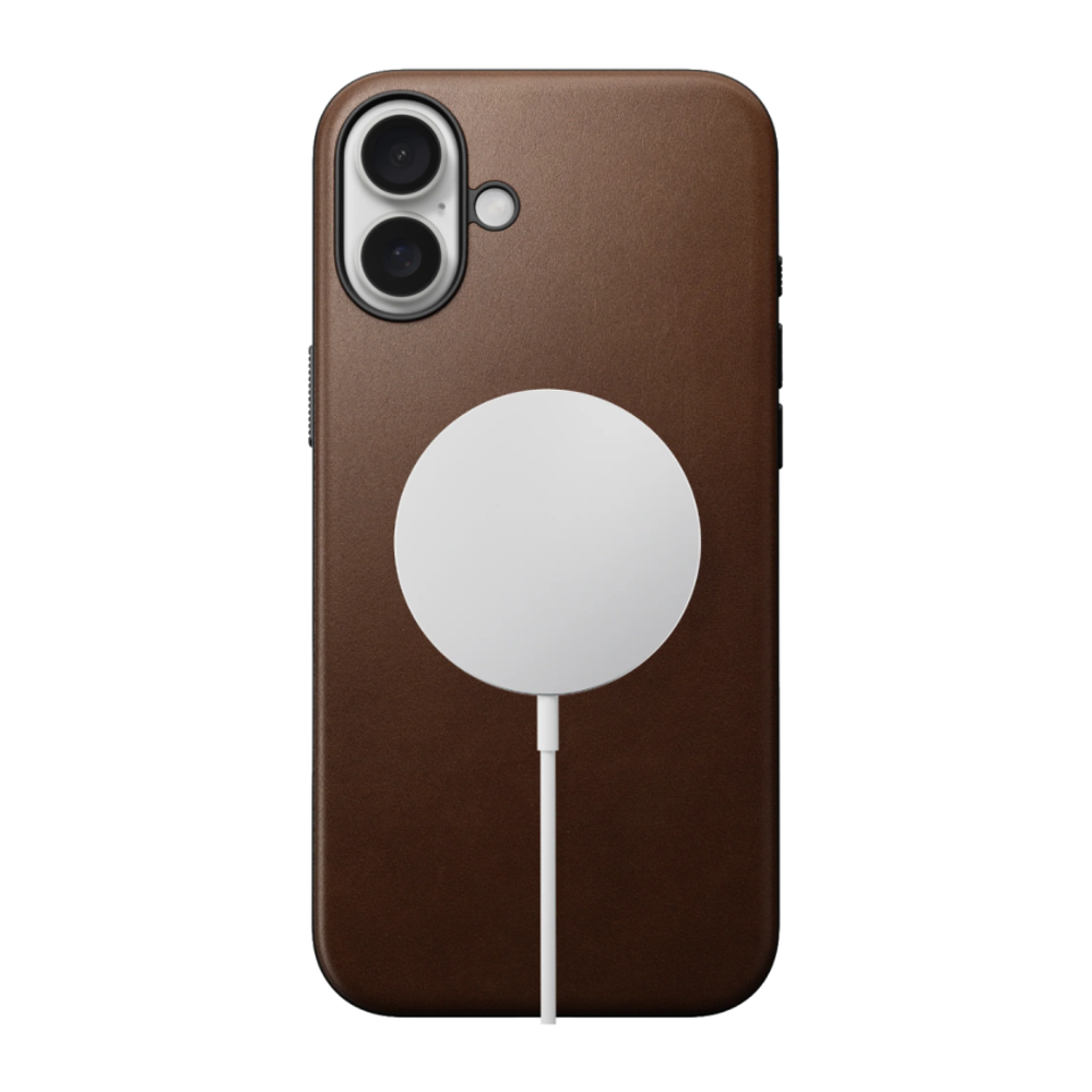 Кожаный чехол MagSafe Nomad Modern Leather Case для iPhone 16 Plus Чехол из натуральной цельнозерновой кожи