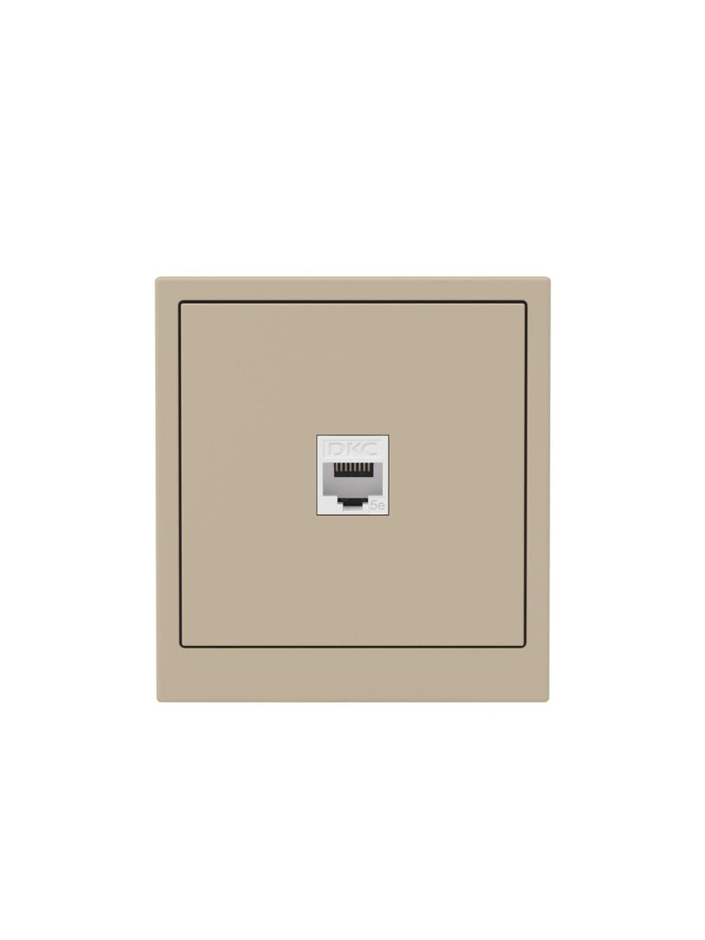 Розетка компьютерная 1-м KANT RJ45 кат.5E без шторки ванильн. марципан DKC 7015663