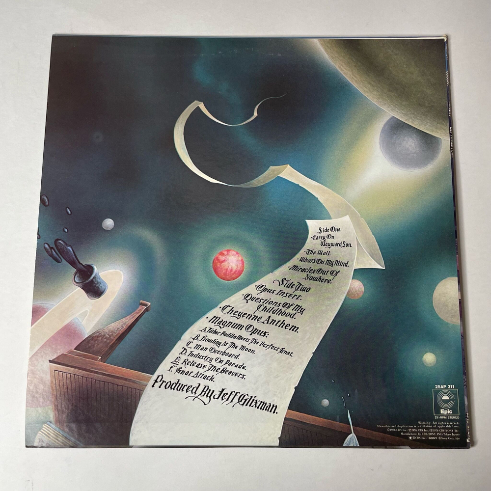 Винтажная виниловая пластинка LP Kansas Leftoverture (Japan 1976) (No Obi) Opus Insert