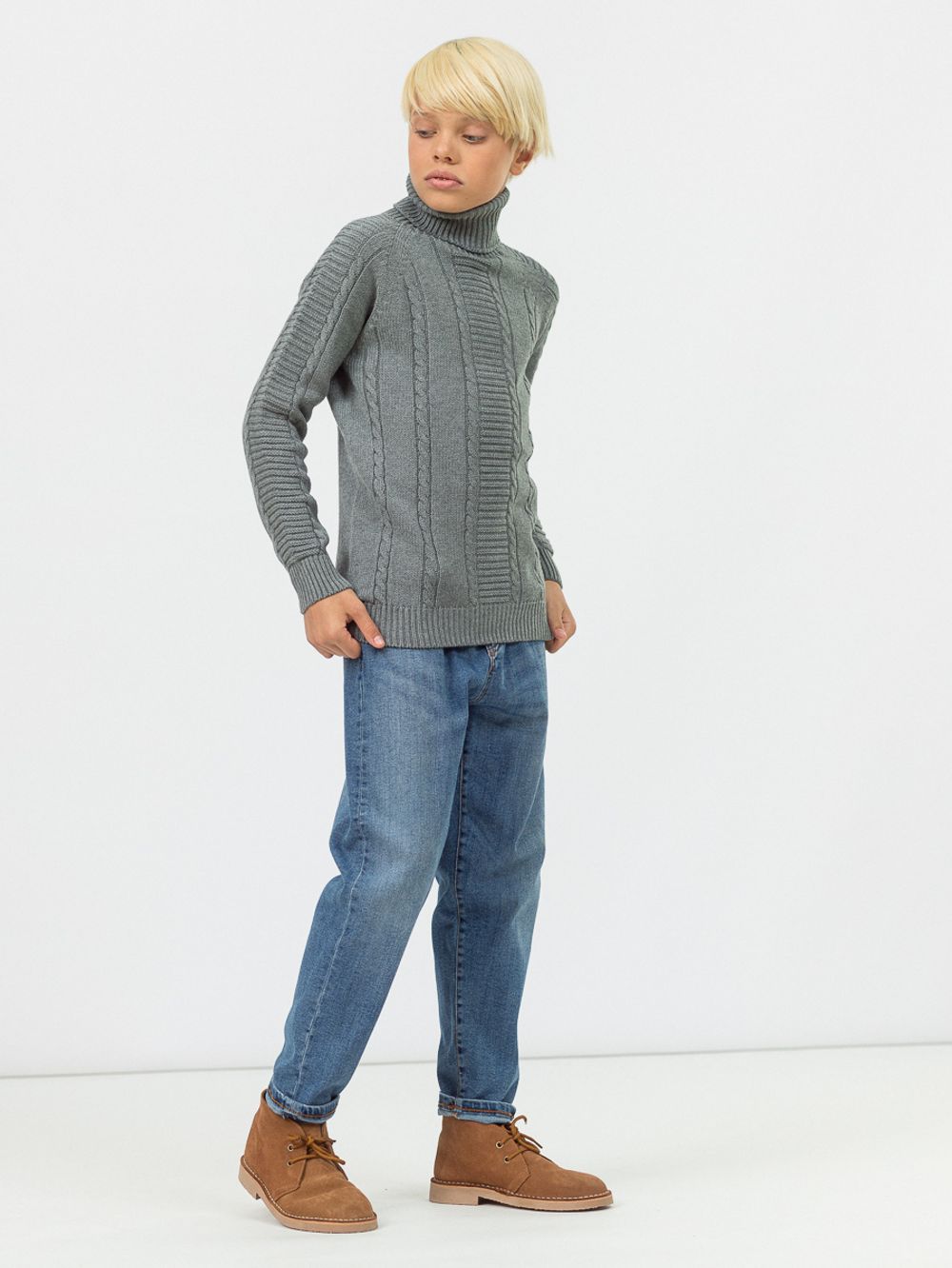 Джемпер для мальчика AT440 серый