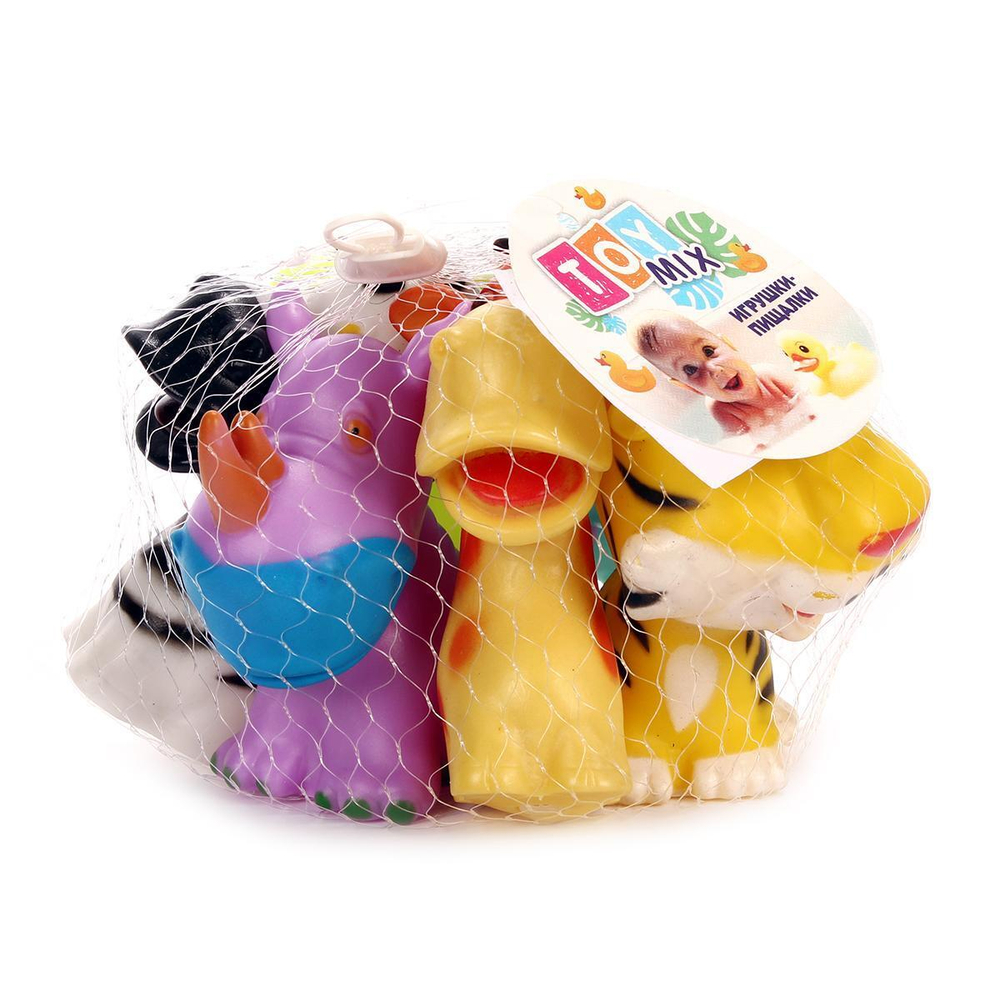 Набор игрушек для купания "Дикие животные" 6шт. в ассортименте, RT-123