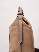 Замшевая сумка Andrea DBR 31374 серо-коричневый