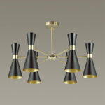 3662/6C MODERNI LN18 180 античная бронза/матовый черный Люстра потолочная E14 6*60W 220V QUINN