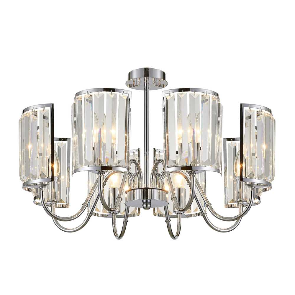 Citilux Грета CL333181 Люстра хрустальная подвесная Хром
