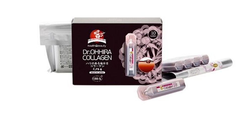 Коллаген жидкий DR. OHHIRA Collagen питьевой ОМ-Х плюс 30 флаконов по 20 мл,  япония