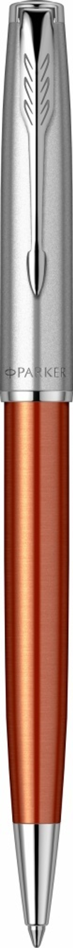 Шариковая ручка Parker Sonnet Essentials Orange SB Steel CT, цвет чернил black, стержень: M, в подарочной упаковке.