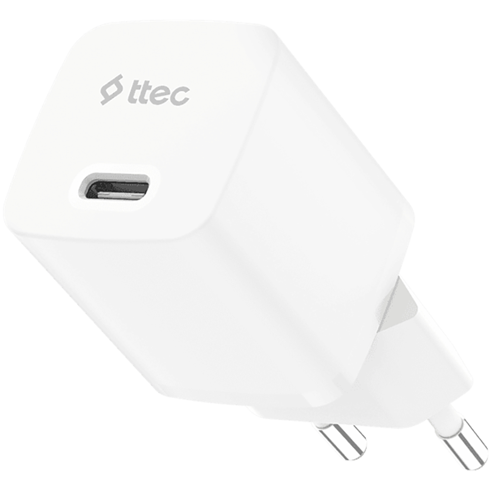 ttec SmartCharger GAN 20W PD Travel Fast Charger, Black