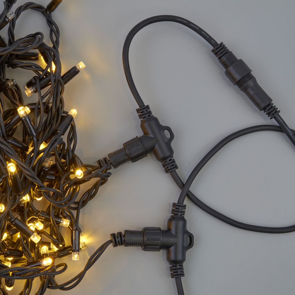 UCX-F90 T05-2M-BK Провод-шина для гирлянд серии F90PRO. 2м. 5 Т-коннекторов. шаг 50см. Статика-мерцание. IP67. Черный. TM Uniel