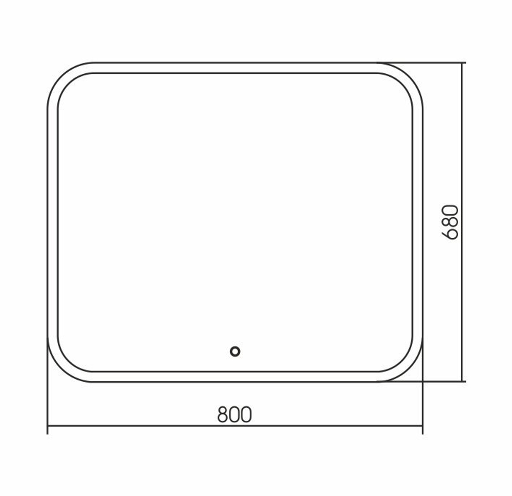 Зеркало GROSSMAN COMFORT 80х68 с LED подсветкой