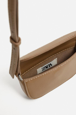 ZARA НЕБОЛЬШАЯ СУМКА С КЛАПАНОМ, РЫЖЕВАТО-КОРИЧНЕВЫЙ