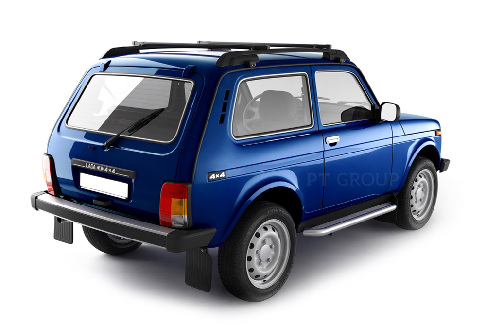 Рейлинги с поперечинами "Усиленные" ЛАДА 4x4 2121 (1995-Н.В.), ЛАДА 4х4 "УРБАН (2015-Н.В.) черный / PT-Group