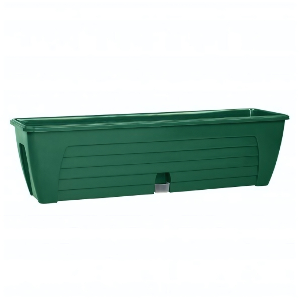 ЯЩИК БАЛКОННЫЙ "LIDO" 2 дренажн. картриджа ЗЕЛЕНЫЙ (М) V12,3л 60*18*16,5