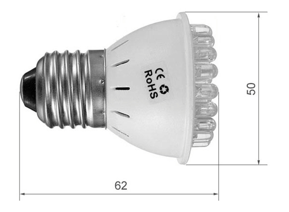 Лампа УФ светодиодная 2W R50 E27