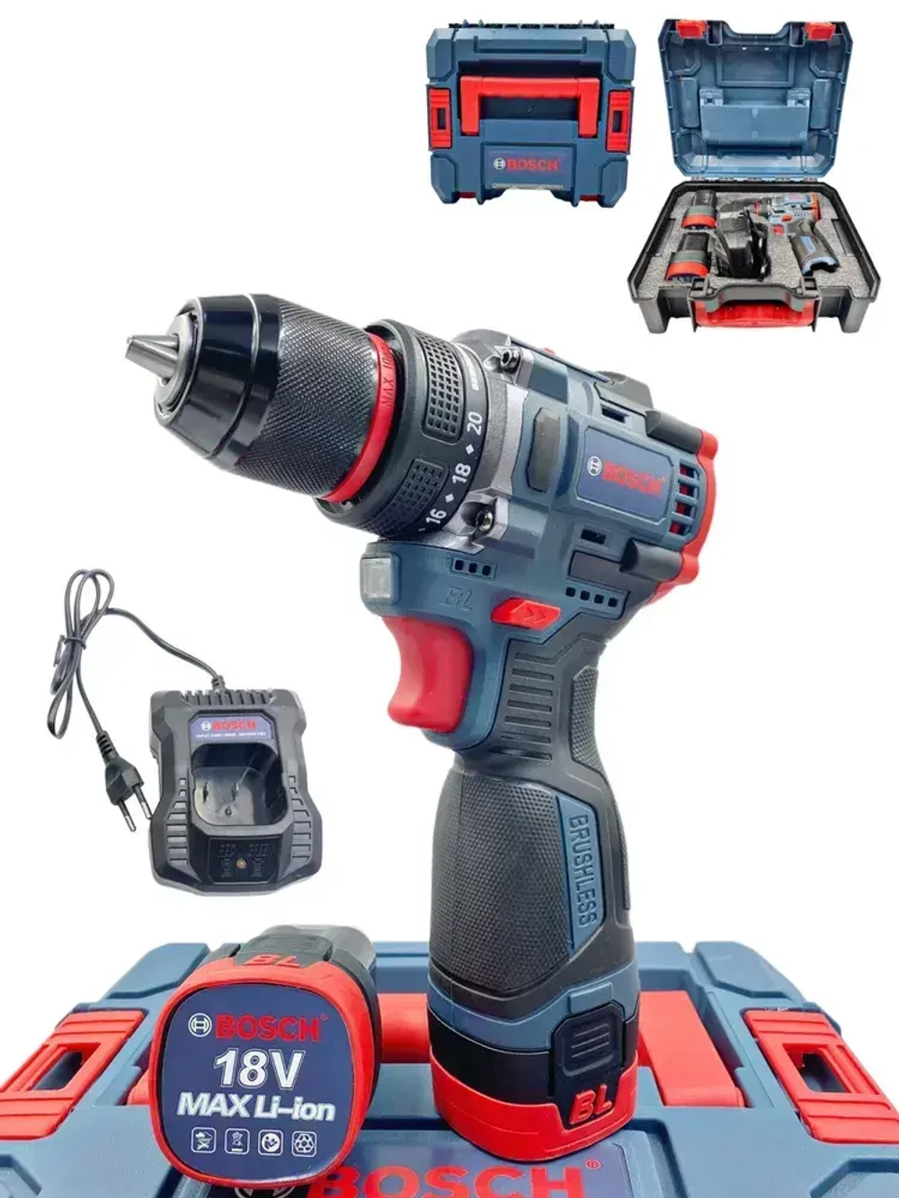 Шуруповерт, 18 В, 40 Нм, 2 АКБ