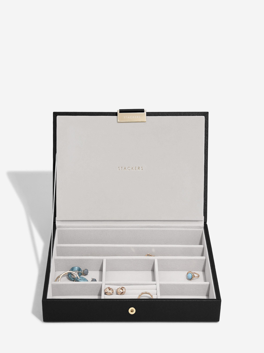 Органайзер для украшений Stackers Classic Jewellery Box Lid - Taupe Woven (Sage Green / светло-зеленый / Sage Green)