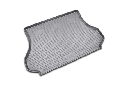 Коврик в багажник HYUNDAI Santa Fe Classic 2001-2006, кросс. (полиуретан, серый)