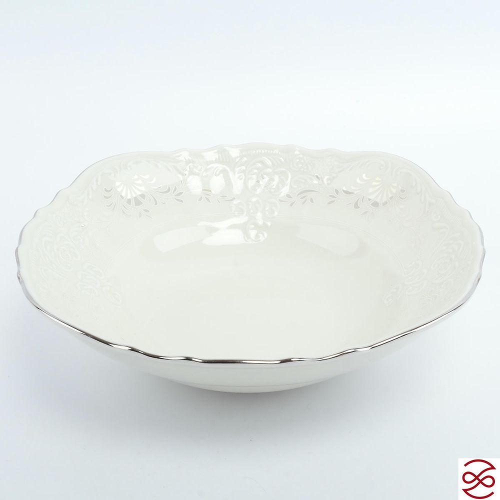 Салатник Bernadotte Платиновый узор Be-Ivory 23 см