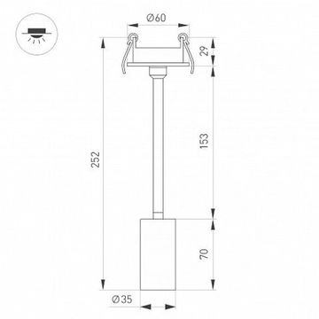 Спот 6W 4000K 045193 черный LGD-PERISCOPE-R35-6W Day4000 (BK, 24 deg, 230V) Arlight