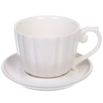 Чайный набор 12 предметов «White magic» (6 кружек 220мл+6 блюдец), кружка волна