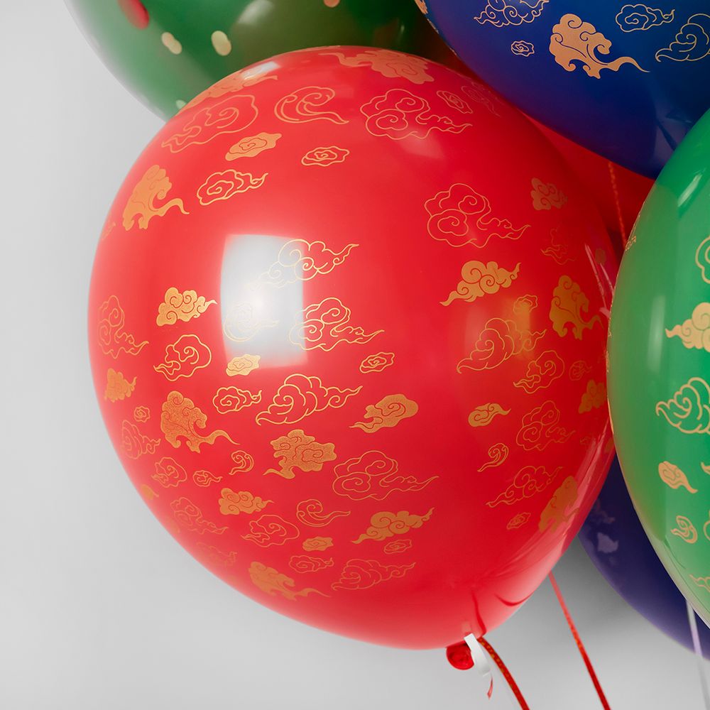 Шар (12''/30 см) Дракон на Удачу, Ассорти, пастель, 5 ст, 25 шт.