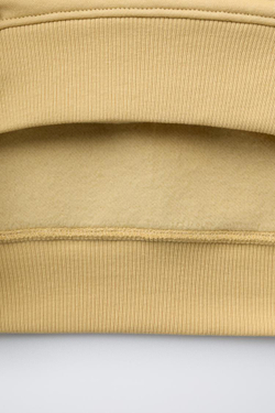 ZARA ХУДИ С КАПЮШОНОМ И НАДПИСЬЮ, ЖЕЛТЫЙ