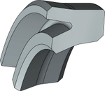 A182-125 PU U-образное штоковое уплотнение 125-140-9