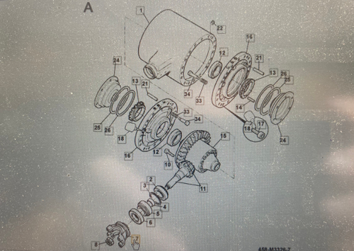 Фланец хвостовика переднего заднего моста JCB 3cx 4cx 458/20814 оригинал
