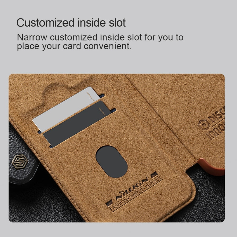 Чехол-книжка Nillkin Leather Qin PROP для iPhone 16