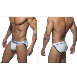Мужские трусы танга белые Addicted AD3014-1