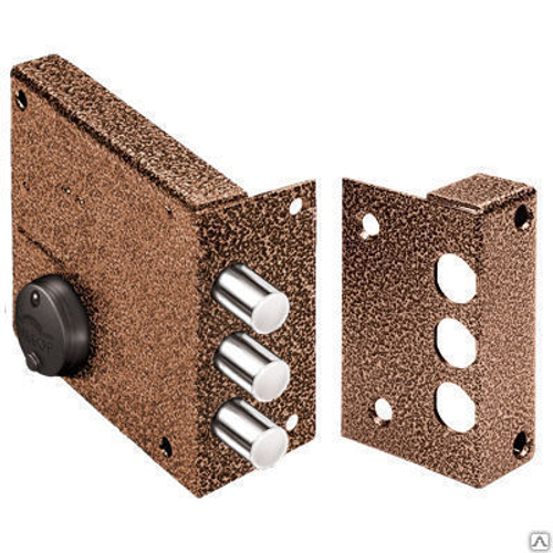 Замок накладной Эльбор 1.04.61.5.5К Кремень с отв.пл. / 5241