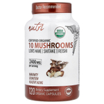Nutri, 10 органических грибов, 120 органических капсул