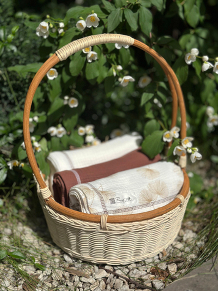 Комплект муслиновых пелёнок Шоколадное трио 90*130 RinaAmari