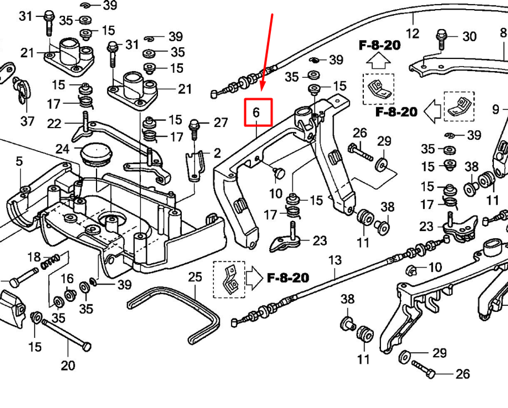 40155-ZY3-000 BRACKET R. SIDE COVER