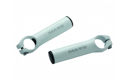 Рога алюминиевые MARS белые, анатомические, для руля ø22,2мм, 59г/пара